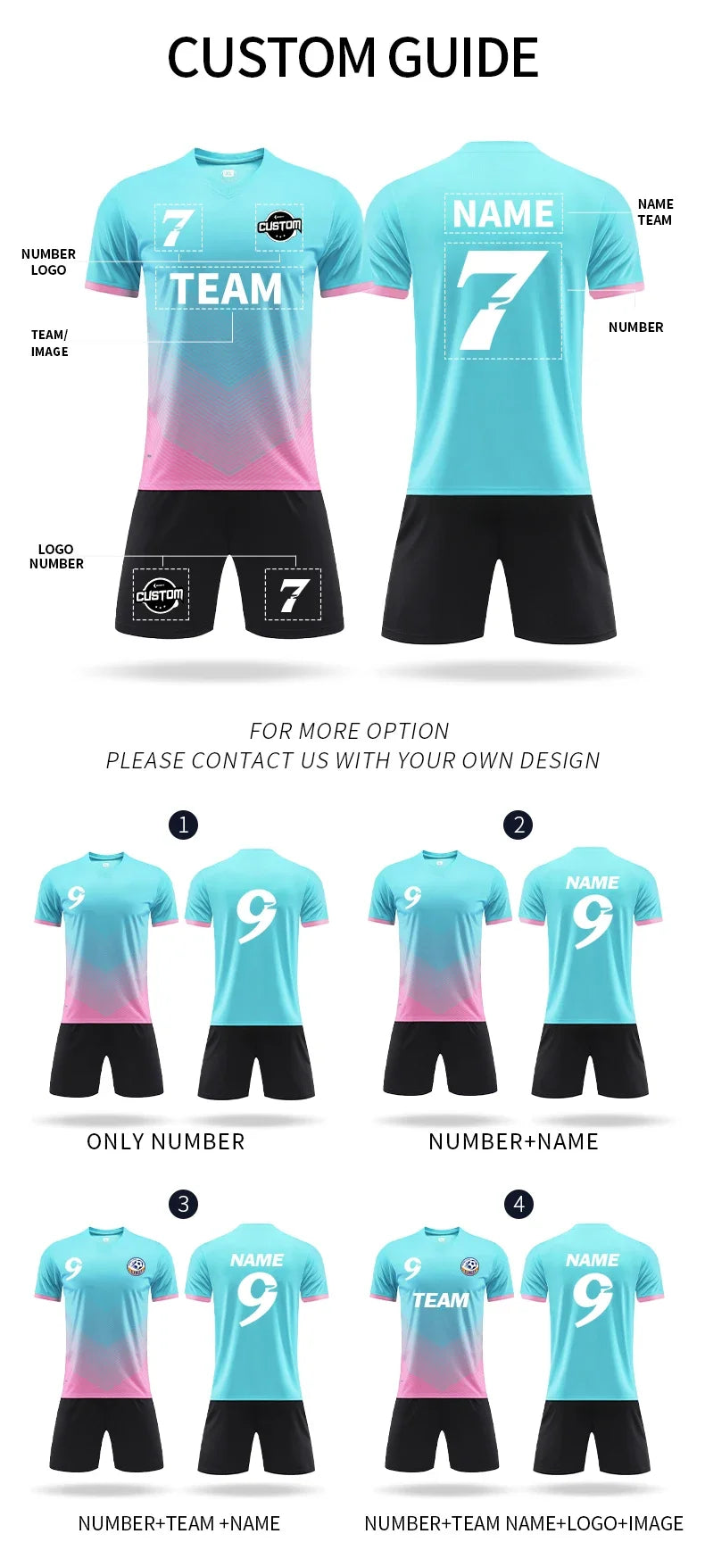 Custom Soccer Uniforms Football Training Clothing Adults Kid Clothes Short Sleeve Printing Men Boys Soccer Clothes Sets Jls916