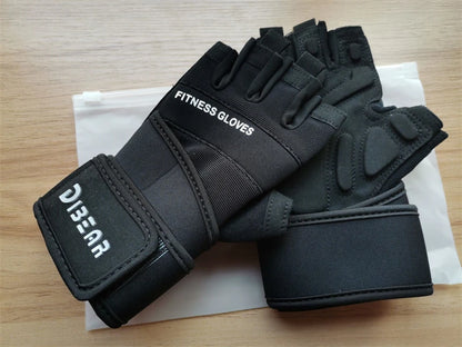 Half Finger Bodybuilding Gym Gloves Weightlifting Dumbbell Kettlebell Training Workout Fitness Gloves For Man  Women