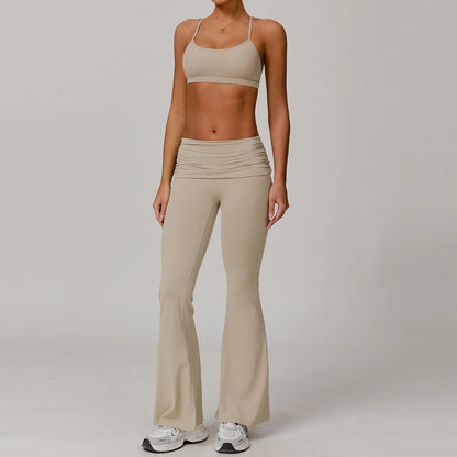 Yoga Clothes 2 PC Women's Tracksuit Athletic Wear Pilates Fitness Suit Gym Workout Push Up Clothes Sports Leggings Fitness Suit