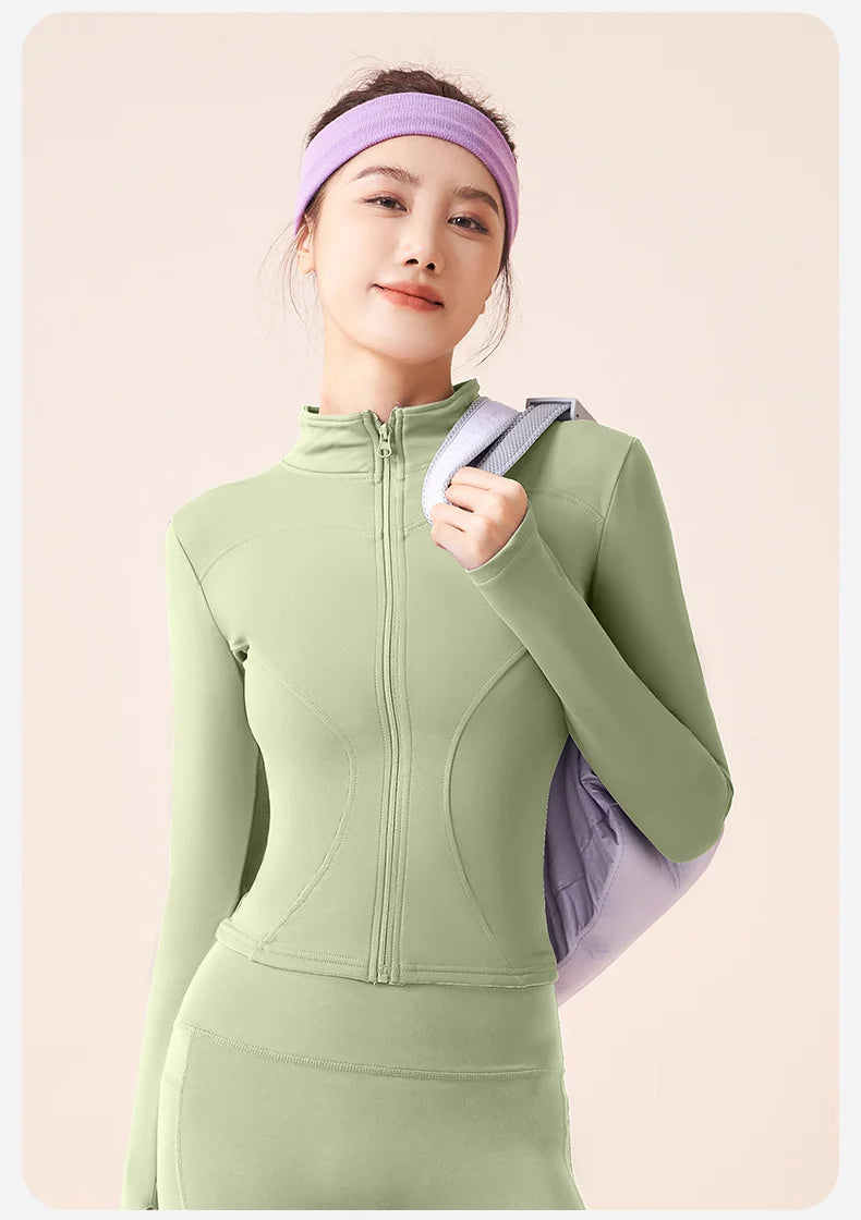 Tight Yoga Clothing Slimming Yoga Sports Jacket Jackets for Women Fit Coat Women Women Jacket Zippers Casual Wear Long Sleeve