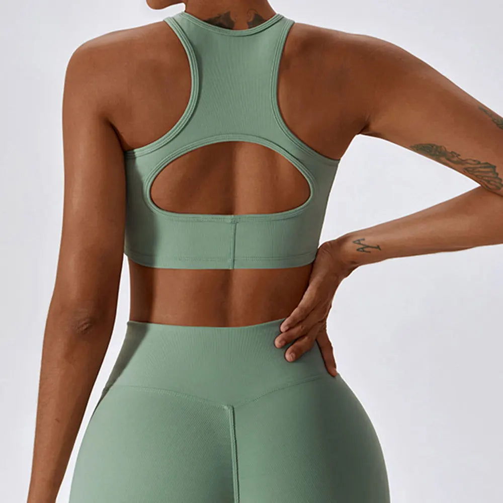 Women's Sport Bras Gym High Intensity Underwear Running Yoga Beautiful Back Dry Bras Shockproof Rib Workout Bra Seamless Fitness