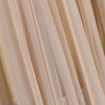 High-elastic Ultrafine Power mesh Net fabric Nude Flesh color 4 Way Stretch Spandex Mesh Underwear Stocking Yoga clothing fabric