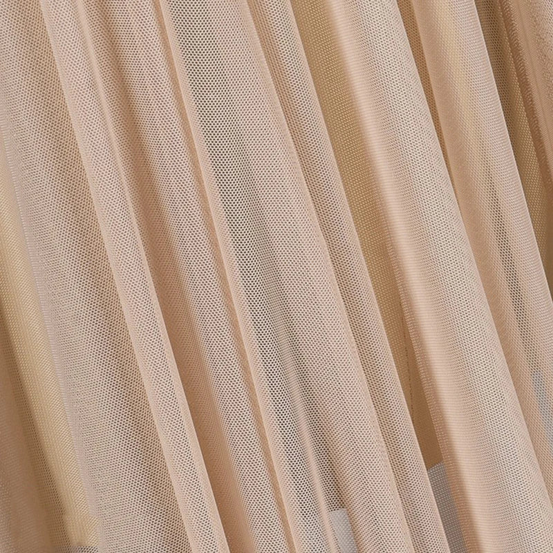 High-elastic Ultrafine Power mesh Net fabric Nude Flesh color 4 Way Stretch Spandex Mesh Underwear Stocking Yoga clothing fabric