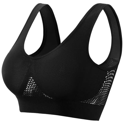 Seamless Bras For Women Breathable Hollow Sports Bra Wireless Crop Top Sexy Lingerie Push Up Brassiere Comfort Tops S-5XL