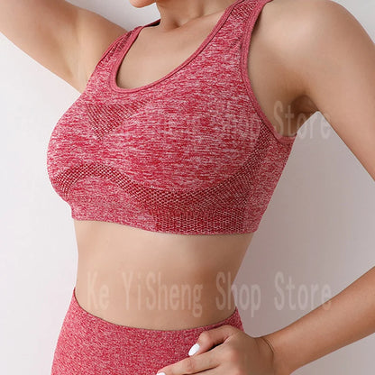 Yoga wear high-waisted shock-proof vest Tight sports underwear Bra underwear Fitness women's bra straps