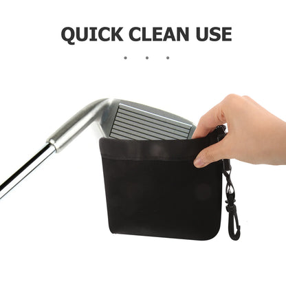 Club Face Cleaner Golf Cleaning Bag Ball Storage Clubs Washer Black Accessories