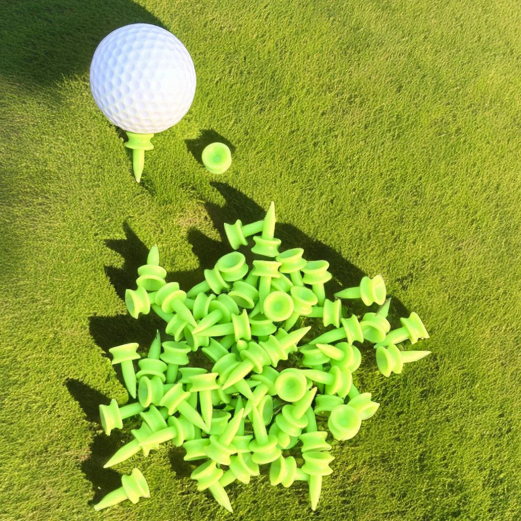 100Pcs/Pack Professional Golf Tees 25MM 0.98' Castle Green Golfer Accessory Plastic Golf Tees Perfect For Teeing The Ball