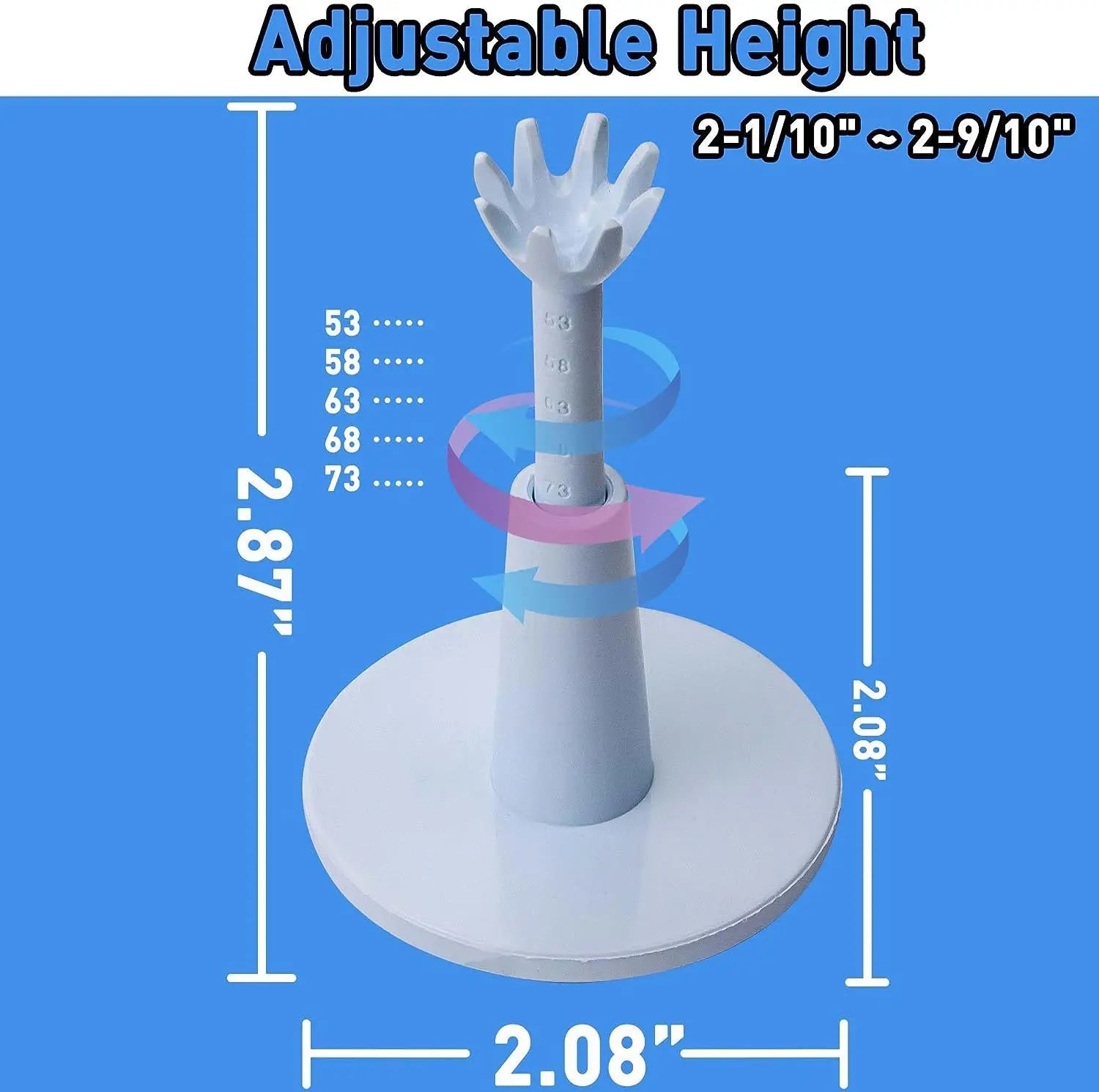 2pcs/pack Golf Tees Golf Adjustable Range 53 58 63 68 73cm Stability Durable Tees Holder Golf Training Aid Gift Golf Accessories