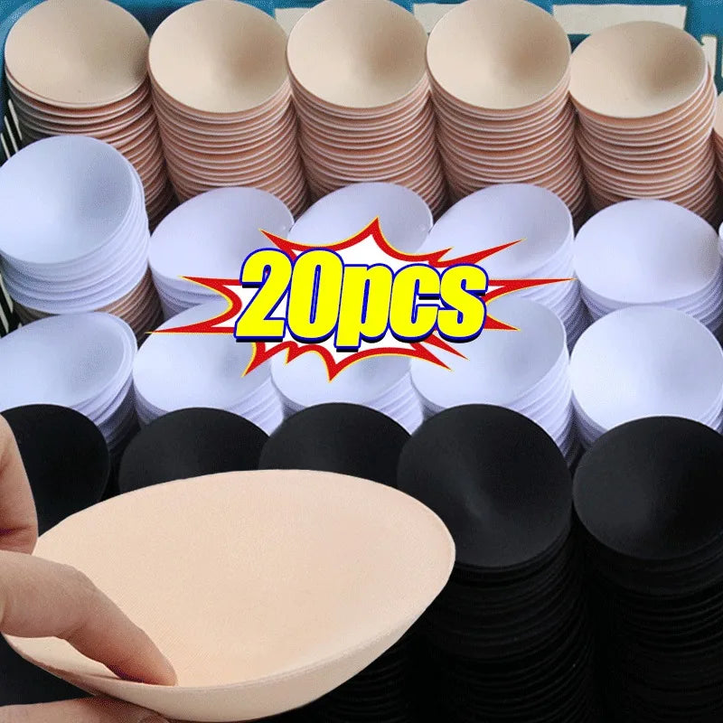 2/20pcs Soft Bra Pads Inserts Removable Bra Pad for Women Breast Push Up Enhancer Bra Pad Sport Bras Cups Insert Bikini Swimsuit