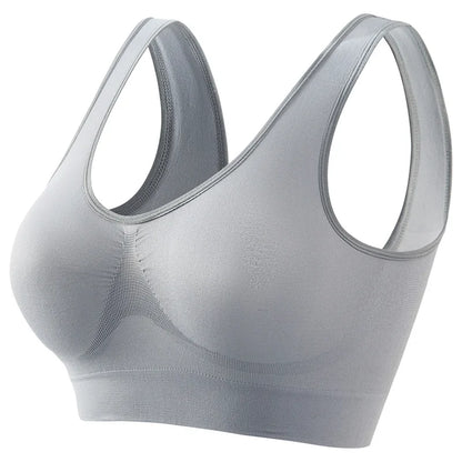 1pcs Women Sports Bra Large Size No Steel Ring Seamless Underwear Removable Chest Pad Runing Sport Yoga Vest Bras