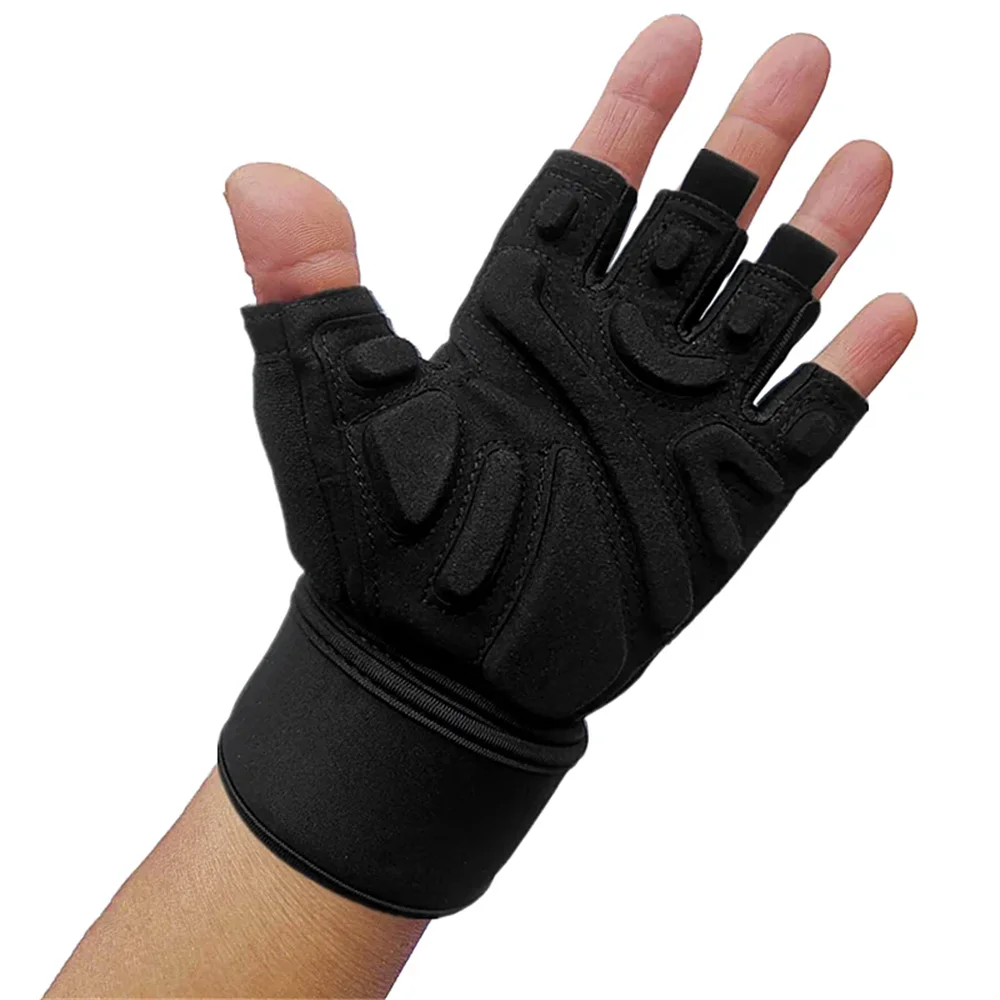 Half Finger Bodybuilding Gym Gloves Weightlifting Dumbbell Kettlebell Training Workout Fitness Gloves For Man  Women