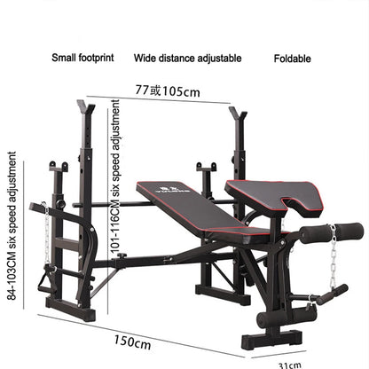Men's Fitness Equipment, Multifunctional Weightlifting Bed Supplies, Foldable Bench Press, Household Weightlifting Machine