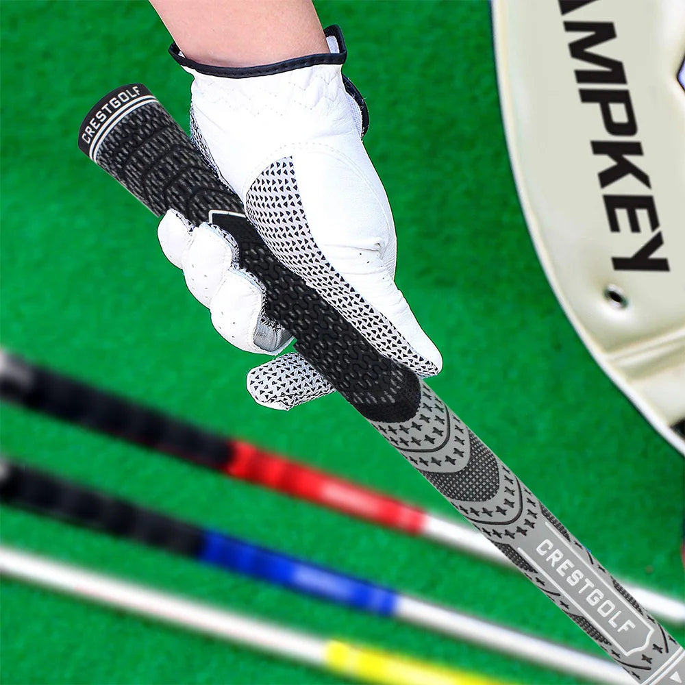 CRESTGOLF Golf Grips 13 Pack Midsize Golf Club Grips Set Anti-Slip Rubber 8 Colors Available