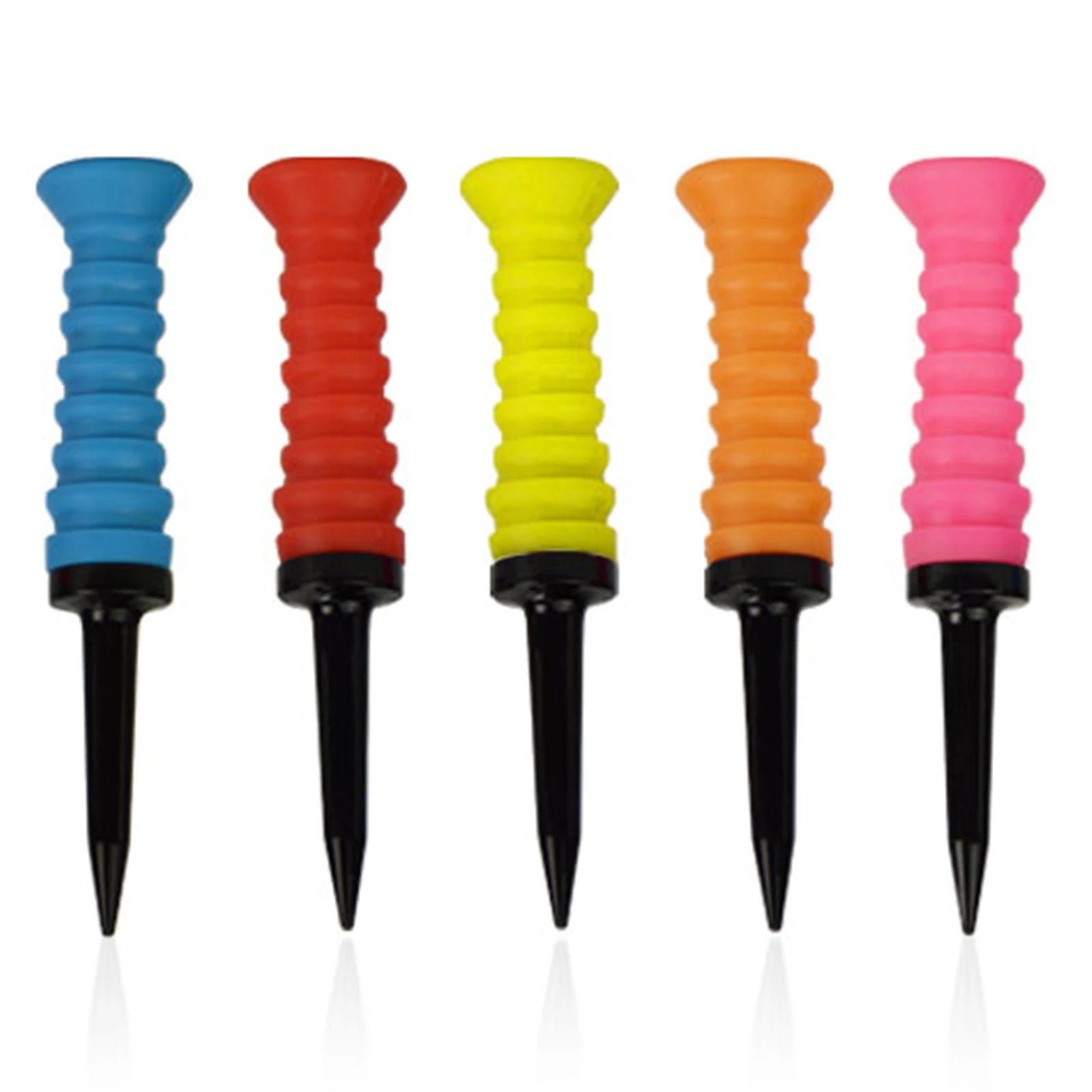 5Pcs Premium Elastic Golf Tees - 83mm/3.24" Rubber Ball Tee Holder - Durable & Flexible Golf Accessories