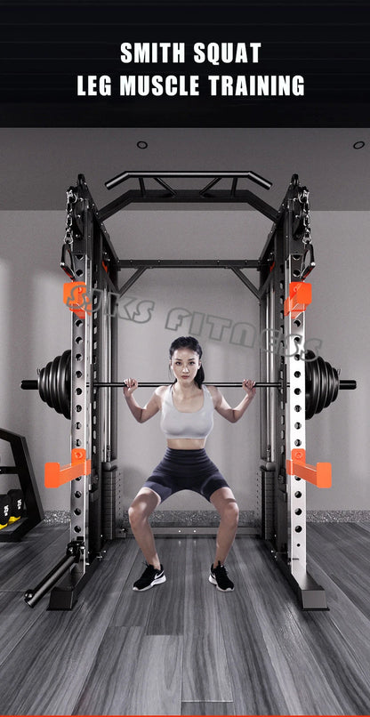 Household & Gym Combination Multifunctional Flying Bird Gantry, Comprehensive Trainer Fitness Equipment, Squat Stand