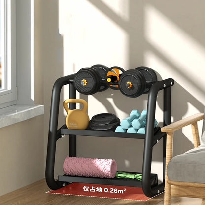 Gym storage rack,Dumbbell Multifunctional Rack, Household Storage, Gym Equipment, Fitness, Sports, Family Use, Floor Stand