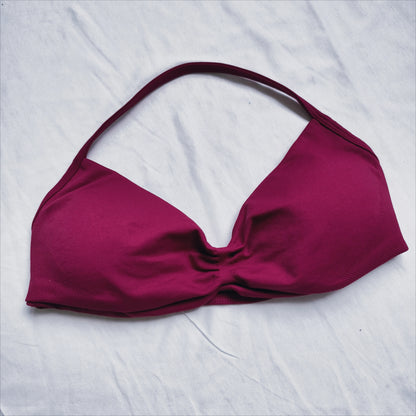 2025 Summer Sports Bra Women's Workout Clothing Gym Neck Halter Yoga Gym Bra Removable Cup Top Halter Sports Bra