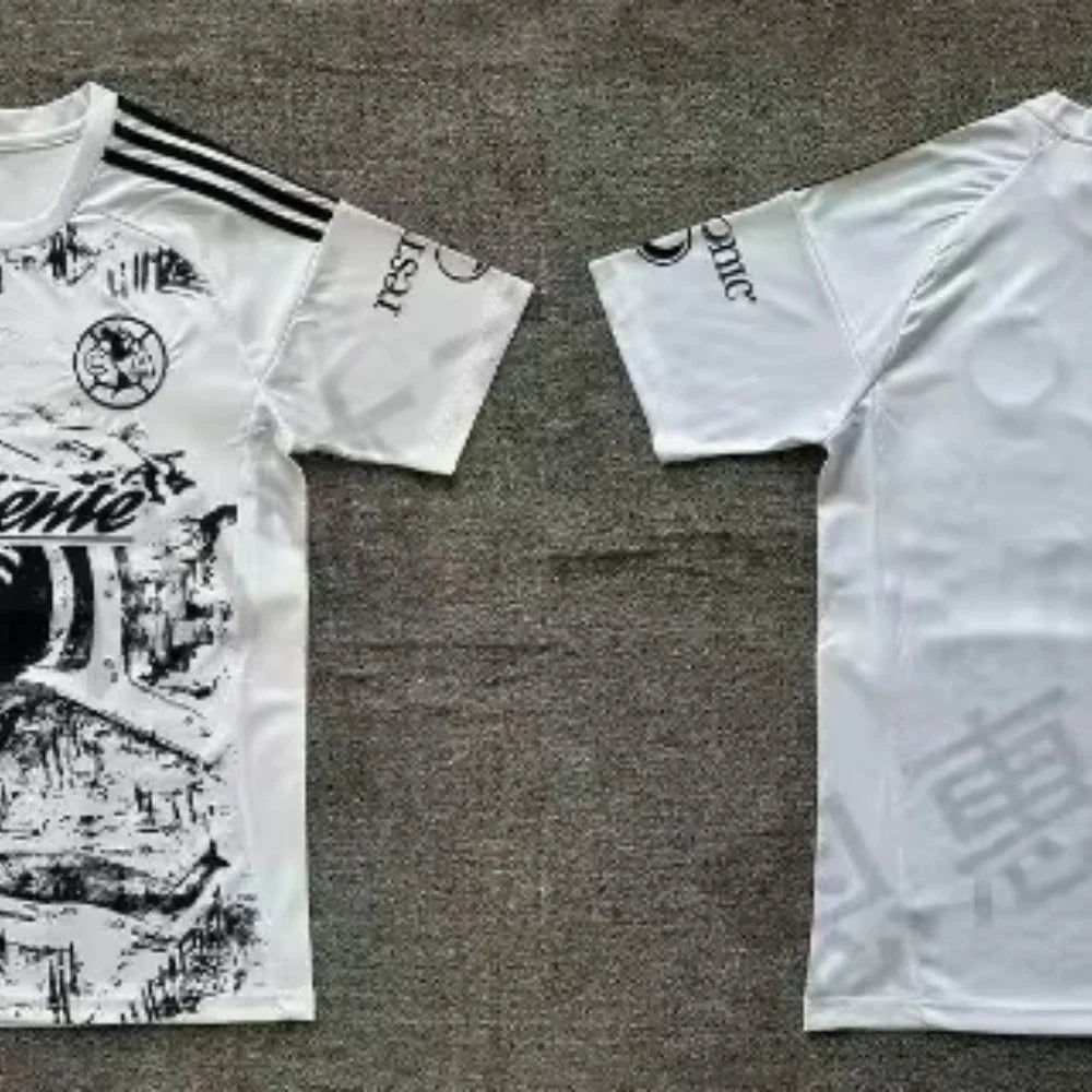 SUMMER Club America Soccer Jerseys T-shirt Vintage Sports Men Women Clothes Unisex Tee Clothing Outdoor Kids Short Sleeve Top -