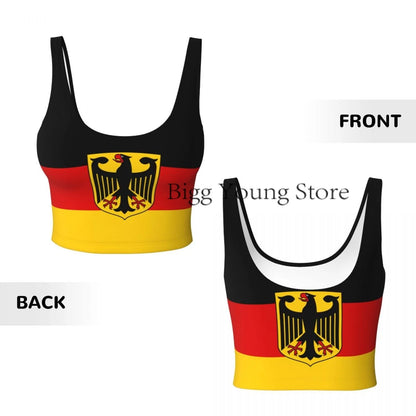 Yoga Vest Women Gym Sports Crop Tops Germany Streetwear Workout Breathable Tank Top Female