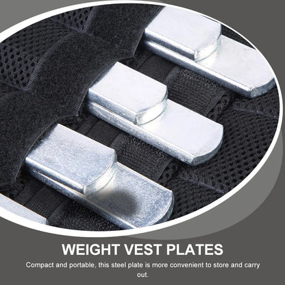 10Pcs Weighted Steel Plate Exercise Steel Plates Weighted Strip Fitness Weight Bearing Equipment Workout Gym Strength Training