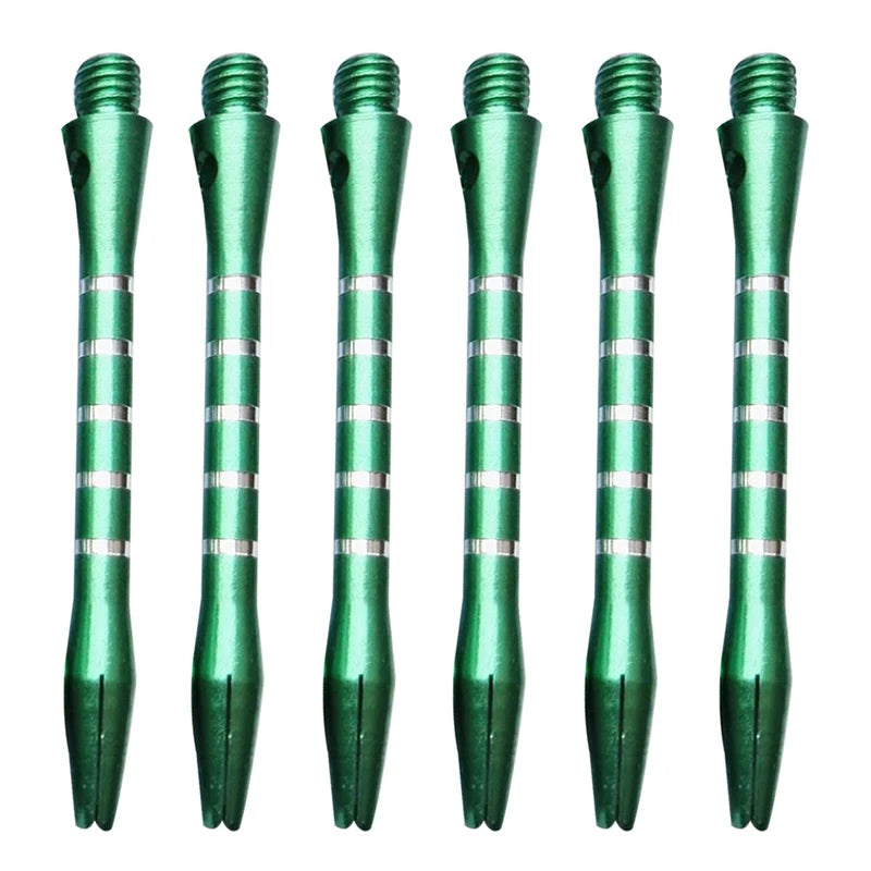 6pcs/Set Aluminum Medium Darts Shafts Harrows Stems Throwing Accessories Metal Rod 4.5mm Mixed Color Thread