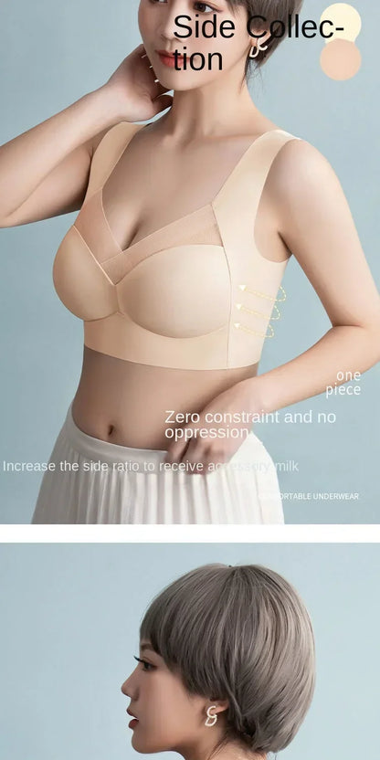 Women Lace Sport Bras Plus Size Seamless Bra Bralette Backless Lady Brassiere Vest Female Gathers Shock-Proof Wireless Top L-3XL