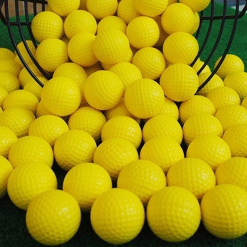 Yellow PU Golf Practice Balls 42.67mm Durable Training Golf Balls Men Women High Elasticity Golf Home Office Sport Equipment ZYF