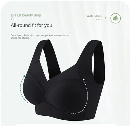 Women Lace Sport Bras Plus Size Seamless Bra Bralette Backless Lady Brassiere Vest Female Gathers Shock-Proof Wireless Top L-3XL