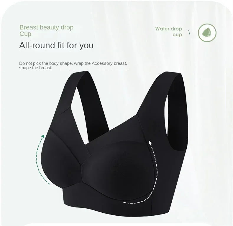 Women Lace Sport Bras Plus Size Seamless Bra Bralette Backless Lady Brassiere Vest Female Gathers Shock-Proof Wireless Top L-3XL