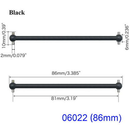 HSP Unlimited 2Pcs RC Car Steel Metal Drive Shaft Dogbone Length 61mm 63mm 70mm 77mm 84mm 87mm 89.5mm 100mm