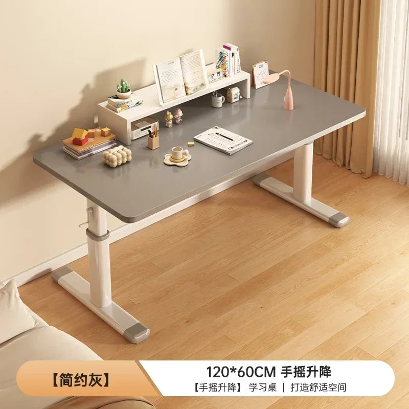 Modern Computer Standing Desk, Adjustable Height Electric Sit Stand Up Down student study Table, 47 Inch Ergonomic Rising Desks