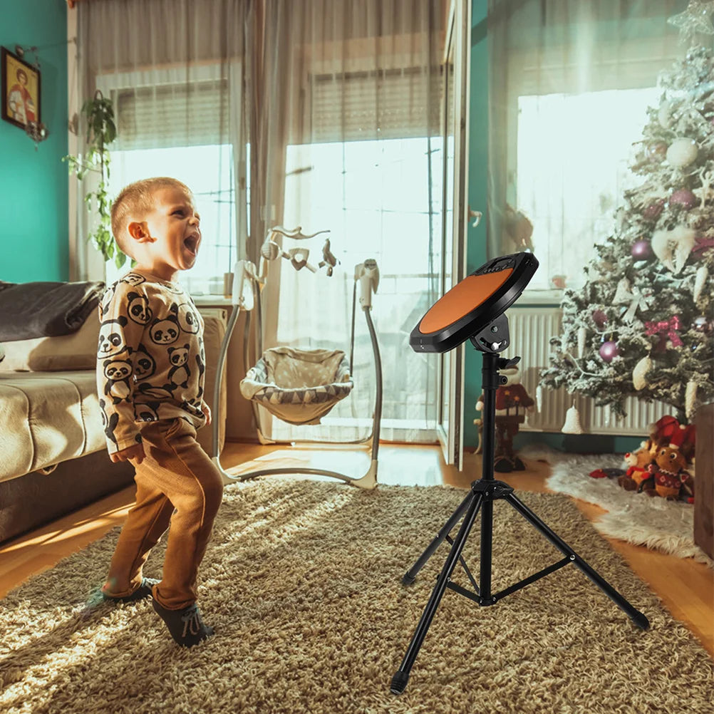 Portable 8 Inch Dumb Drum Pad Two Sided Rubber Practice Pad Dumb Drum Rack Stand Musical Instruments Parts Accessories Dumb