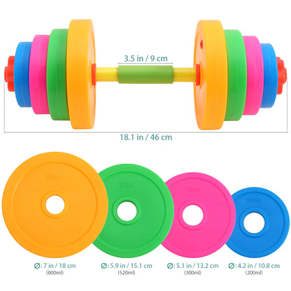 Children Dumbbell Toy Plastic Dumbbell Kids Kindergarten Arm Training Dumbbel Equipment Exercise Dumbbell Hand Weight for Kids