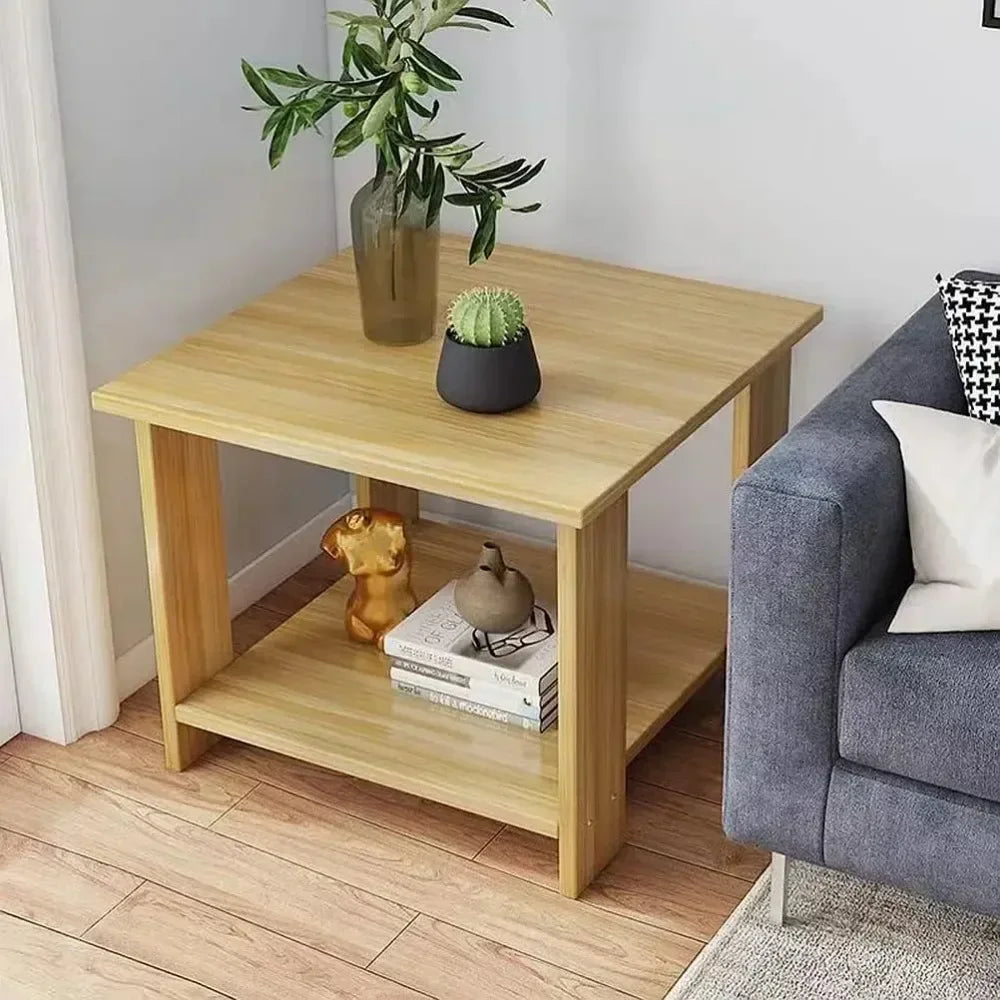 Simple Bedside Table Solid Wood Stable Load-bearing Capacity Multi-layer Stable Large Storage Area Modern Home Bedroom Furniture