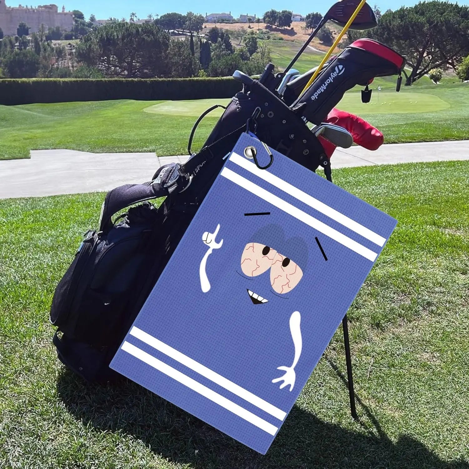 Funny Microfiber Premium Golf Towel,Printed Golf Towels for Golf Bags for Men&Women, Great Golf Accessories for Men Golfers