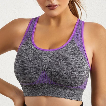 New Sports Bra Women Seamless Gym Jogging Crop Top Female Tops Yoga Fitness Shockproof Vest Sport Bras for Women Sutian Feminino
