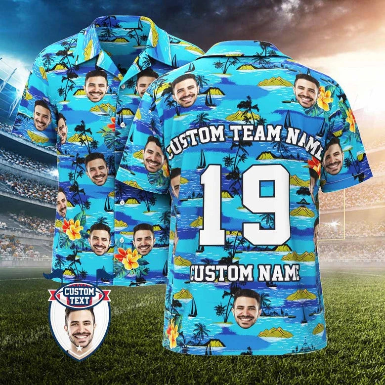 Custom Sports Soccer Team Uniform DIY Name 2025 Summer Male Clothing Outdoor Flower Personality Face Funny Shirts Blouse Tee Top