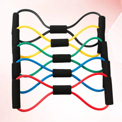 8 Word Elastic Resistance Bands Set for Muscle Training