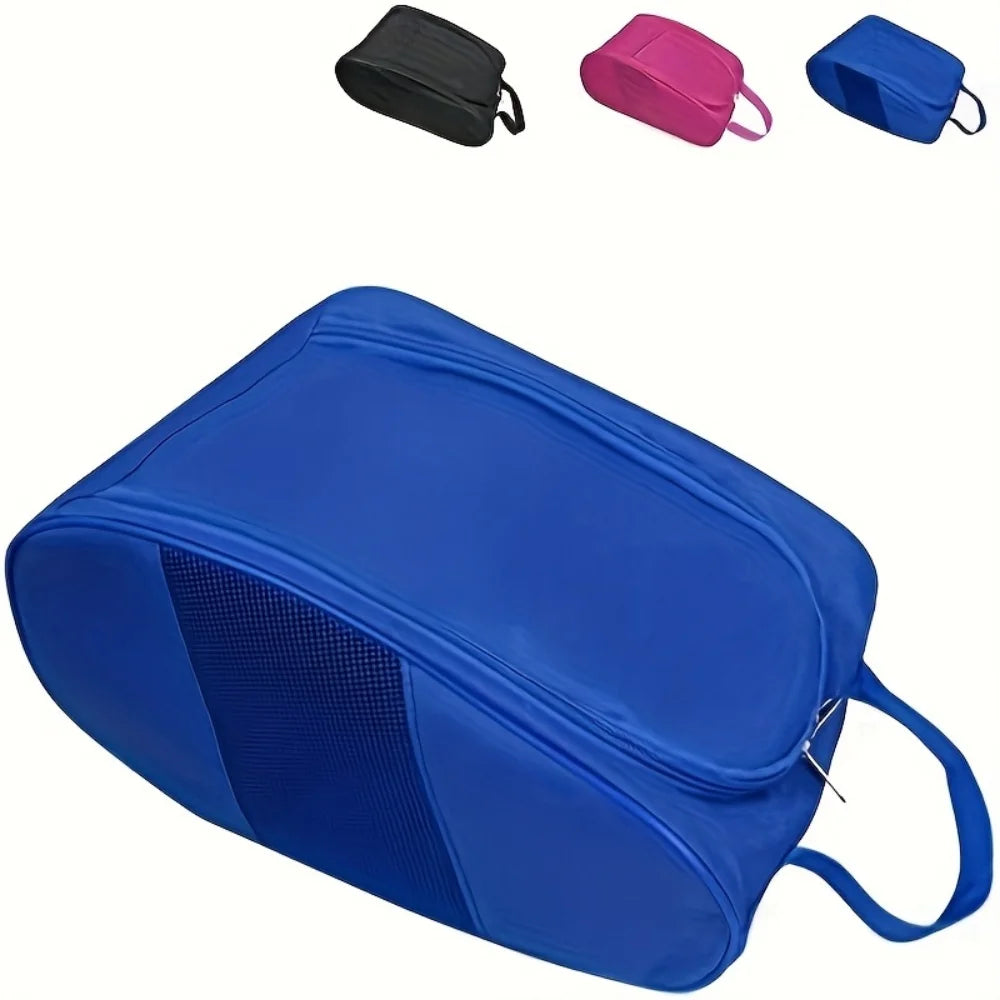 Portable Golf Shoe Bag Oxford Cloth Shoe Carrier Bags Breathable Lightweight Golf Handbag Dustproof Football Tennis Shoe Bag
