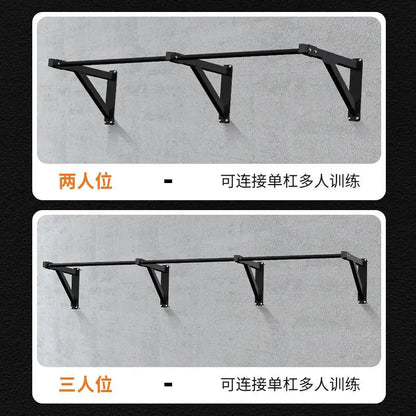 [Stable Triangle Structure] Wall Mounted Horizontal Bar Pull-up Home Indoor and Outdoor Fixed Dual Arm Fitness Equipment