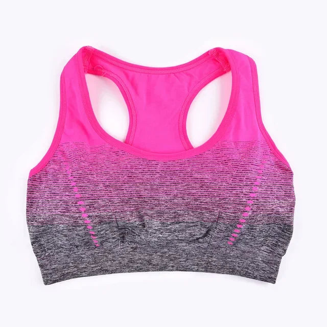 Breathable Sports Bra Top Fitness Women Brassiere Padded Sport Bra Running Gym Seamless Push Up Bras Underwear Shockproof Sport
