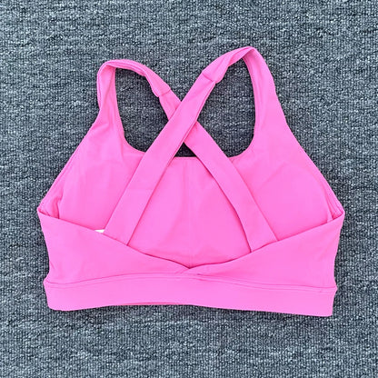 Women Cross Strap Sports Bra Top Women Push Up Sport Bra Yoga Gym Crop Top Brassiere Fitness Top Sport Bra Breathable Bras