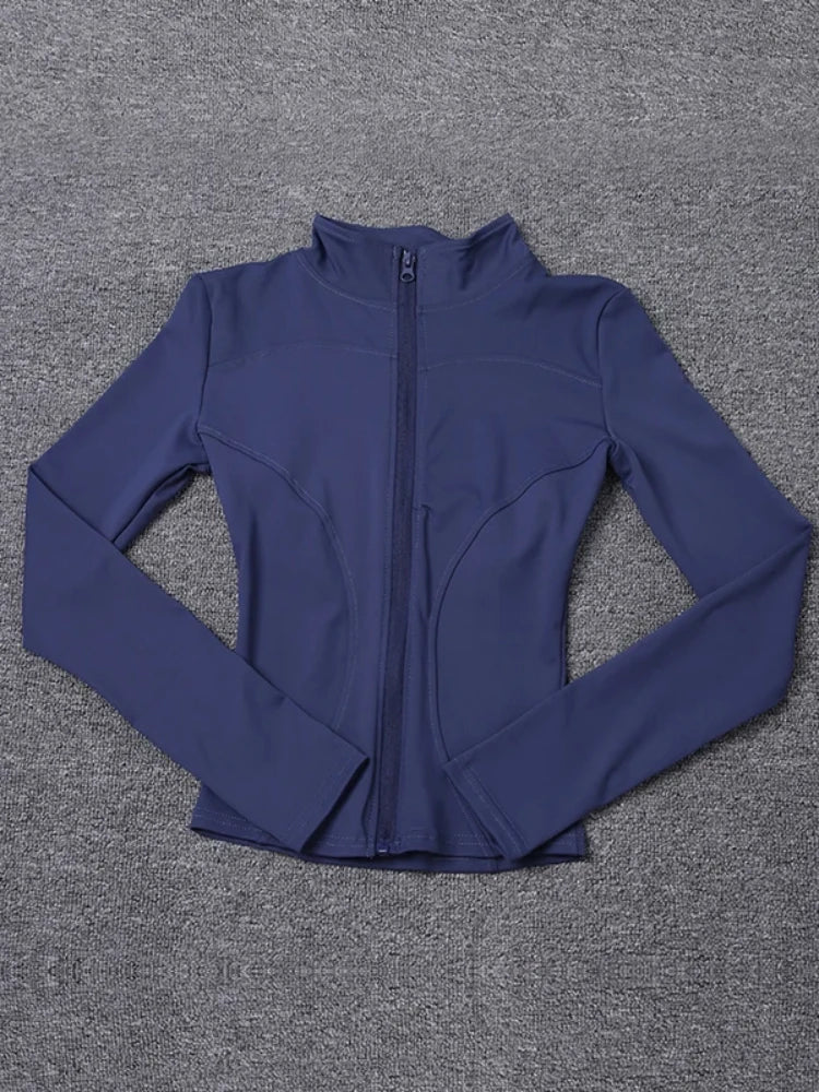 Sport Jacket Yoga Tops Women's Costume Long Sleeve Gmy Shirt Workout Coat Gym Training Woman Clothing Sportswear 2025 Summer