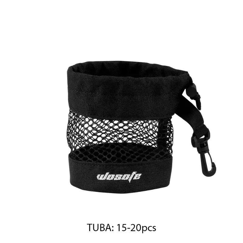 1pc  Black Golf Ball Pouch Bag, with High Quality Mesh Nylon and Hanging Plastic Clip,Convenient To Hang On Golf Bag