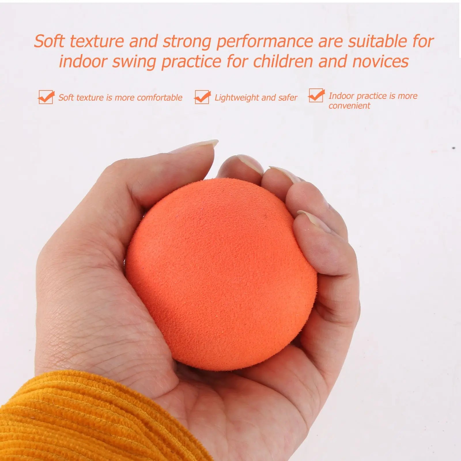 5pcs 60mm Soft Training Balls for Indoor Practice Bright Color Lightweight Portable Eva Material Golf Supplies