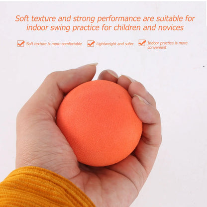 5pcs 60mm Soft Training Balls for Indoor Practice Bright Color Lightweight Portable Eva Material Golf Supplies