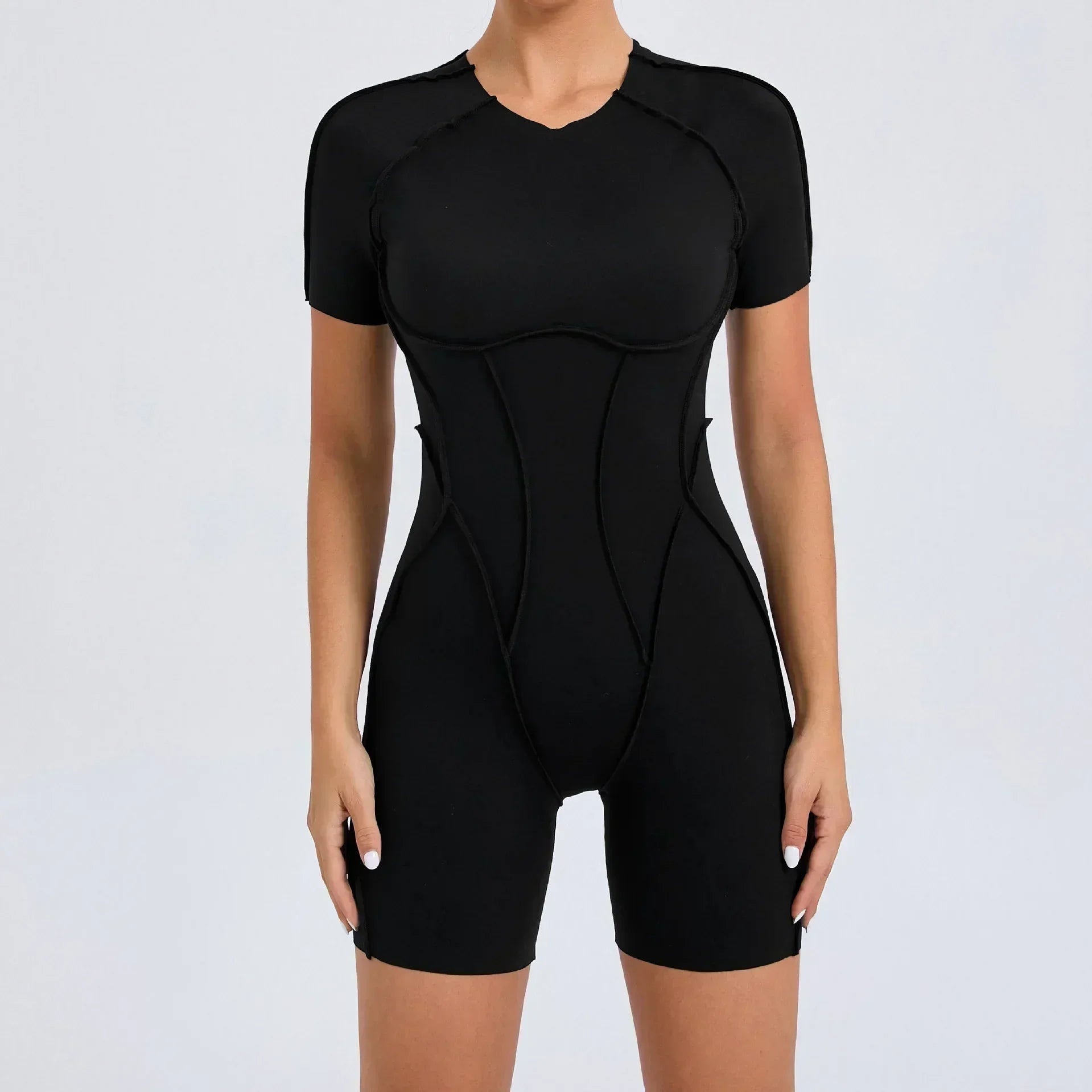 Seamless Yoga Jumpsuits Sports Fitness Splicing Hip-lifting One-Piece Tight Hollow-out Beauty Back Gym Workout Clothes for Women