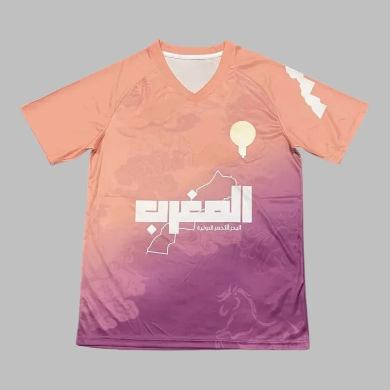 Morocco Soccer Training Jersey Men Women Clothing Special Player Version Breathable Quick Dry Elastic Sports Casual Moto T Shirt