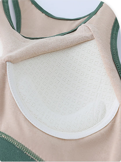 Women's one-piece sports bra, running, fitness, yoga, no steel ring, shock-absorbing, beautiful back bra