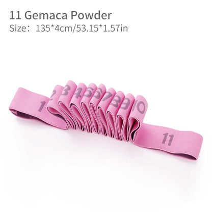 9/10/11 Loops Digital Resistance Bands Yoga Auxiliary Elastic Band Stretching Belt for Adult Pilates, Latin, Dance, Gymnastics